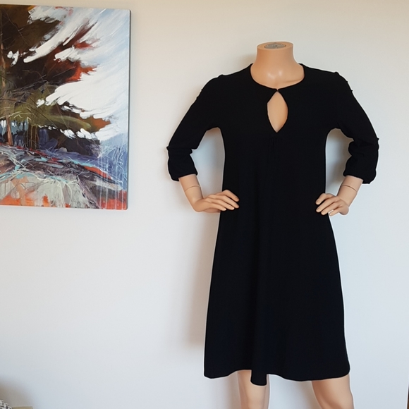 Eileen Fisher- Black Shift Dress - Picture 5 of 10